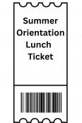 Summer Orientation Lunch Ticket