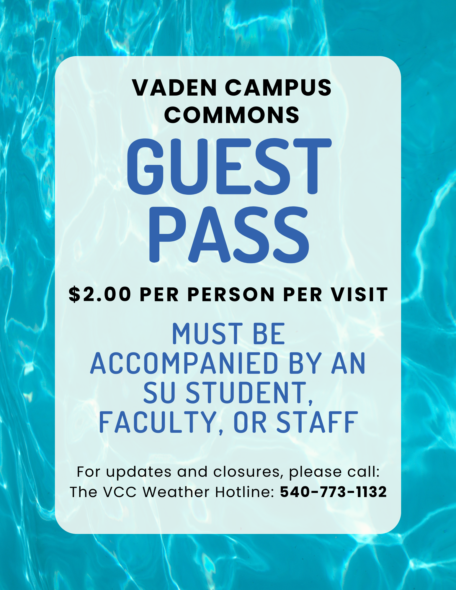 VCC Pool Guest Pass