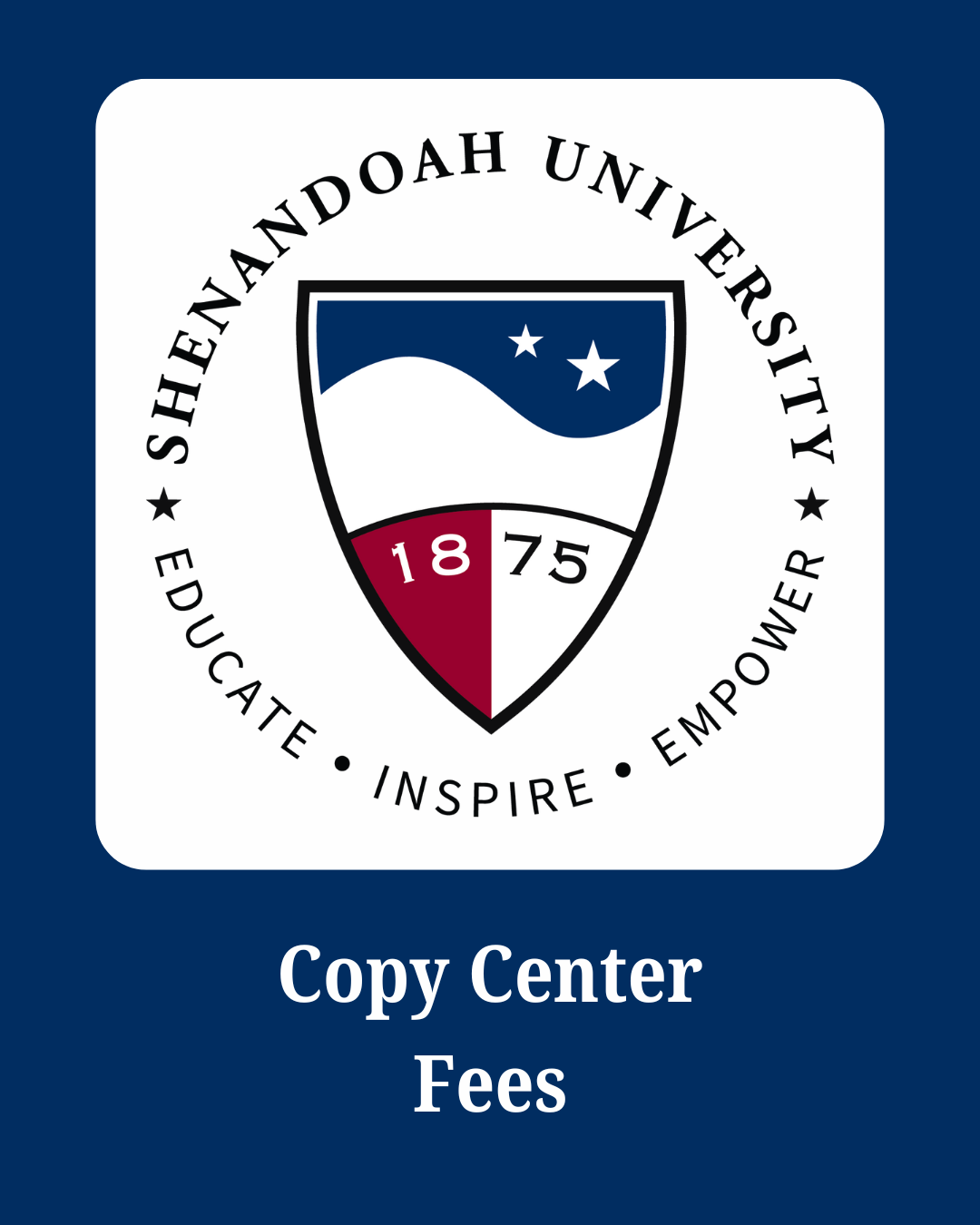 Copy Center Fees