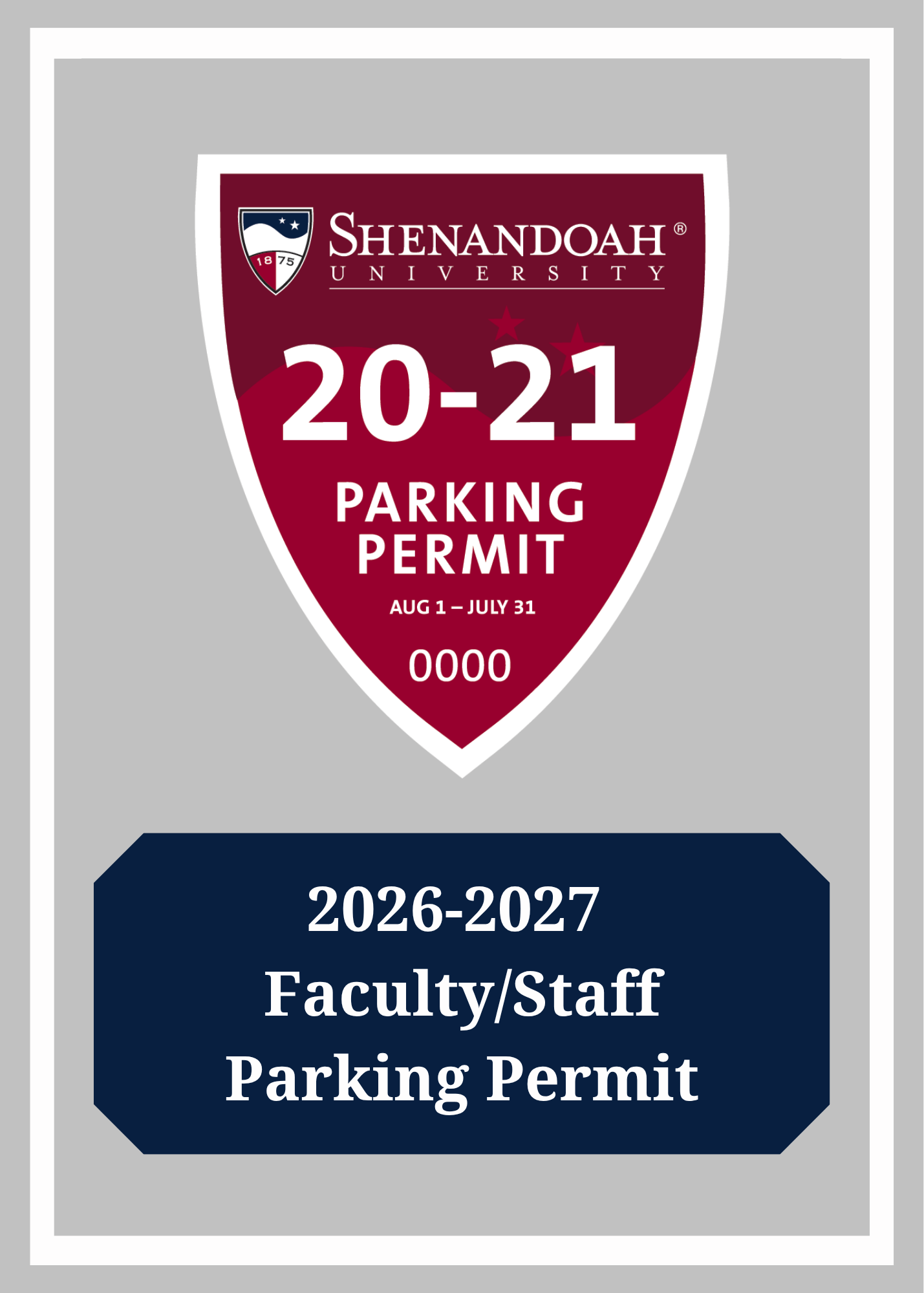 2026-27 Faculty/Staff Parking Permit