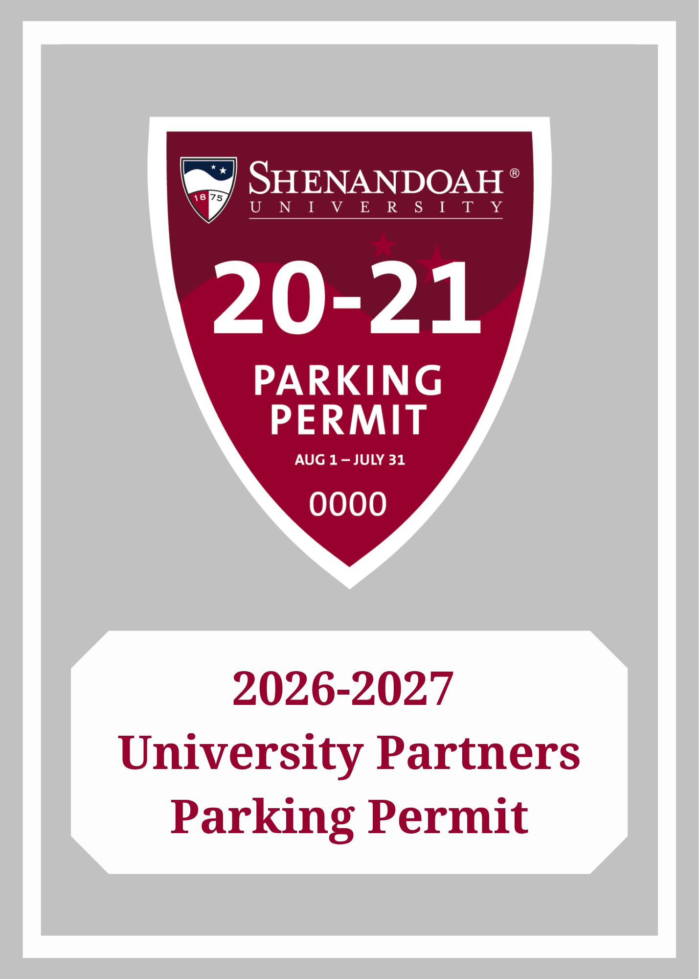2026-27 University Partners Parking Permit
