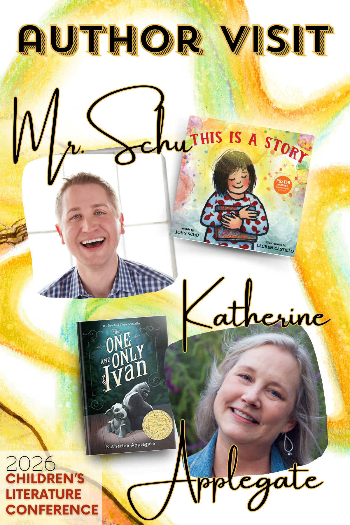 Virtual Author Visit & Corresponding Happy Hour with Katherine Applegate & John Schu
