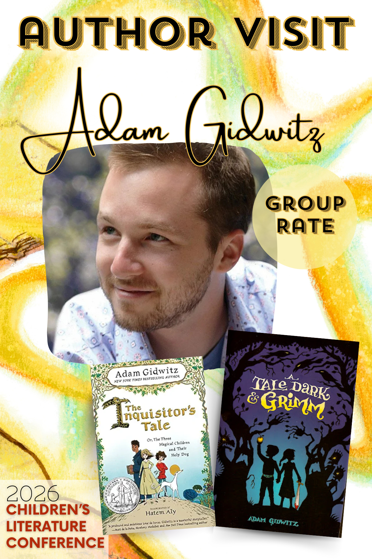 GROUP RATE: Virtual Author Visit & Corresponding Happy Hour with Adam Gidwitz