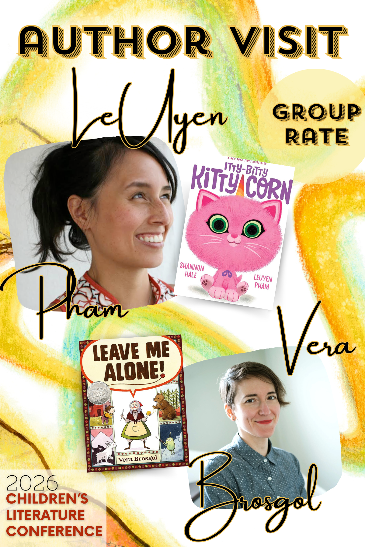 GROUP RATE: Virtual Author Visit & Corresponding Happy Hour with LeUyen Pham & Vera Brosqol 