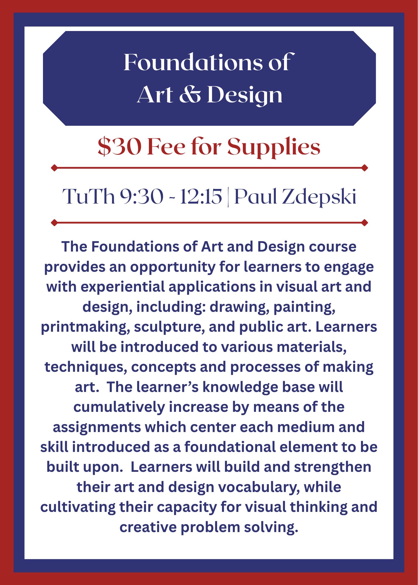 Foundations of Art & Design Foundations of Art & Design