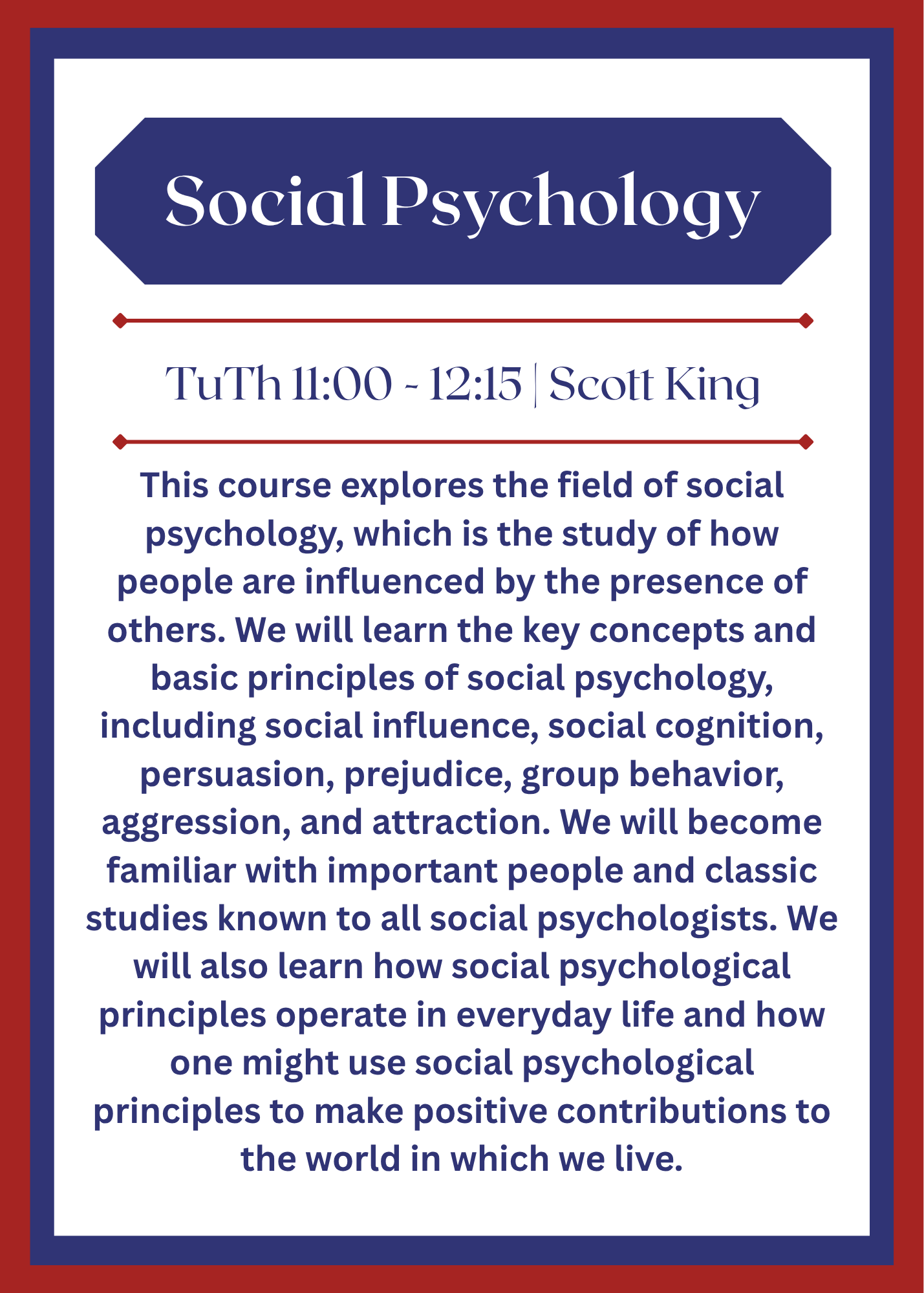 Social Psychology Social Psychology