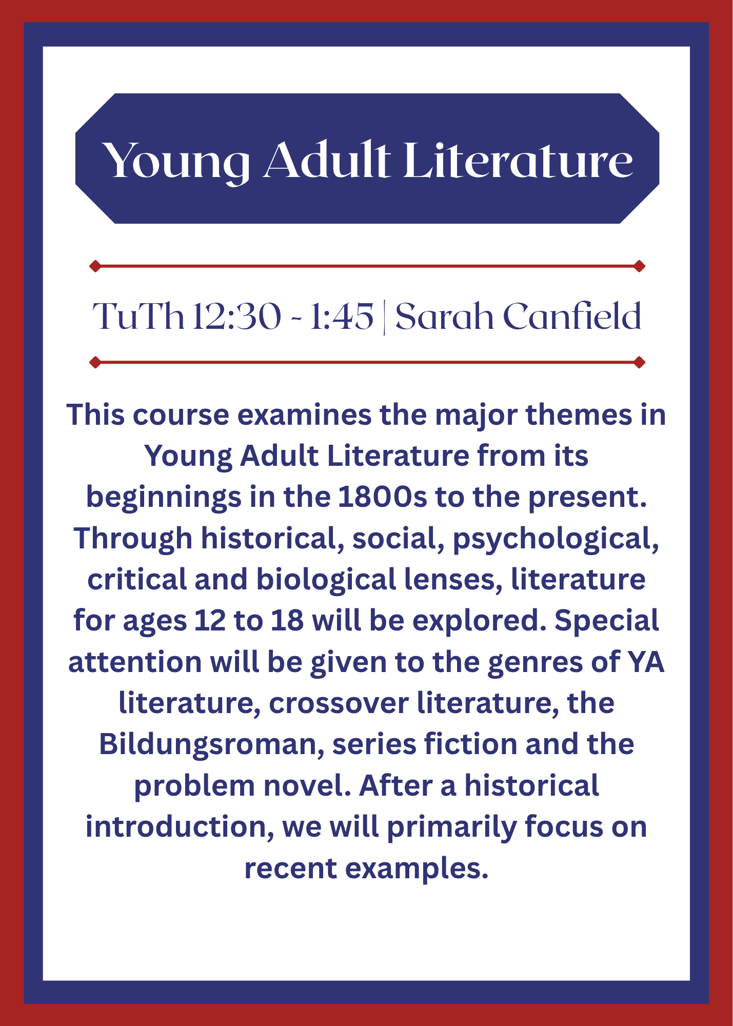 Young Adult Literature Young Adult Literature